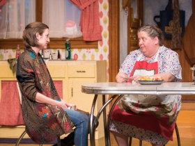 L-R: Kat Wodtke as Ruth Nowak, Raeleen McMillion as Clara Nowak.