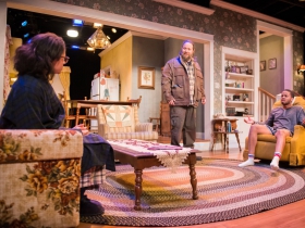 (from left) Krystal Drake as Martha, Ken T. Williams as Megs, Marques Causey as Davey