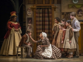 (L – R) Melody Betts, Jack Trettin (seated), Marti Gobel, Eliza Hake (front row), Freedom Gobel (second row), Claire Zempel, Riley Halpern and Elliott Brotherhood (back row).