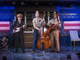 Milwaukee Repertory Theater presents The All Night Strut! in the Stackner Cabaret from November 9, 2018 – January 13, 2019.  Left to Right: Jonathan Spivey, Brian Russell Carey, Nygel D. Robinson