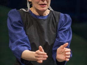Deborah Staples in Milwaukee Repertory Theater’s 2014/15 Stiemke Studio production of The Amish Project.