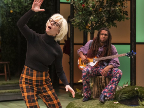 Milwaukee Repertory Theater presents As You Like It in the Quadracci Powerhouse February 15 – March 20, 2022. Pictured L-R: Trish Lindström and Marquis Wood