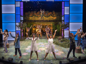 Milwaukee Repertory Theater presents As You Like It in the Quadracci Powerhouse February 15 – March 20, 2022. Pictured: The cast of As You Like It