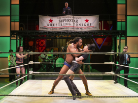 Milwaukee Repertory Theater presents As You Like It in the Quadracci Powerhouse February 15 – March 20, 2022. Pictured Center, L-R: Marquis Wood and Heidi Kettenring