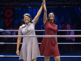 Milwaukee Repertory Theater presents As You Like It in the Quadracci Powerhouse February 15 – March 20, 2022. Pictured L-R: Lizzy Brooks and Savannah L. Jackson