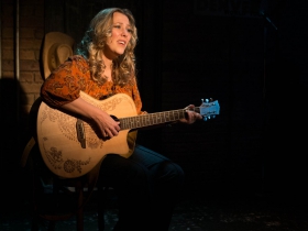 Milwaukee Repertory Theater presents the world premiere production of Back Home Again: On The Road With John Denver in the Stackner Cabaret Sept 11 to Nov 8, 2015. Pictured: Katie Deal.