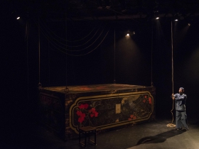 Milwaukee Repertory Theater presents The Chinese Lady  in the Stiemke Studio from February 13 – March 24, 2019 featuring Jon Norman Schneider as Atung