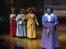 (L – R) Vanessa A. Jones-Dubose, Melody Betts, Vallea E. Woodbury, and Allyson Kaye Daniel in Milwaukee Repertory Theater’s 2014/15 Quadracci Powerhouse production of The Color Purple.