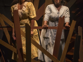 Stephanie Umoh (Nettie) and Zonya Love (Celie) in Milwaukee Repertory Theater’s 2014/15 Quadracci Powerhouse production of The Color Purple.