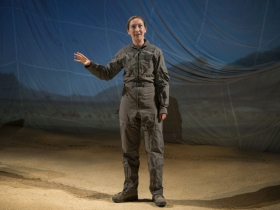 Milwaukee Repertory Theater presents “Grounded” in the Stiemke Studio Feb 22 – April 2, 2017. Featuring Jessie Fisher as The Pilot
