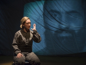 Milwaukee Repertory Theater presents “Grounded” in the Stiemke Studio Feb 22 – April 2, 2017. Featuring Jessie Fisher as The Pilot