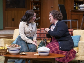 Milwaukee Repertory Theater presents The Nerd in the Quadracci Powerhouse November 12 – December 15, 2019. Left to right: Alex Keiper and Lillian Castillo.