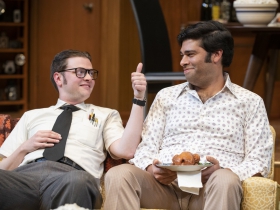 Milwaukee Repertory Theater presents The Nerd in the Quadracci Powerhouse November 12 – December 15, 2019. Left to right: Michael Doherty and Andy Nagraj.