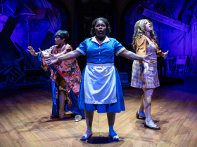 Milwaukee Repertory Theater presents Nina Simone: Four Women in the Quadracci Powerhouse, April 16 – May 12, 2024. Pictured: Alexis J Roston, Gabrielle Lott-Rogers and Toni Martin