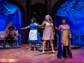 Milwaukee Repertory Theater presents Nina Simone: Four Women in the Quadracci Powerhouse, April 16 – May 12, 2024. Pictured: Brittney Mack, Gabrielle Lott-Rogers, Alexis J Roston, Toni Martin