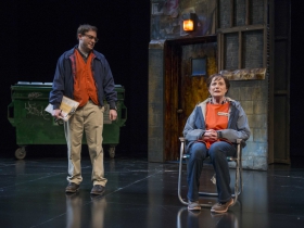 Bernard Balbot and Laura Gordon in Milwaukee Repertory Theater’s 2014/15 Quadracci Powerhouse production of Good People.