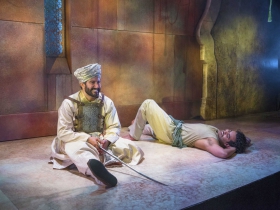 Milwaukee Repertory Theater presents Guards at the Taj  in the Stiemke Studio September 26 – November 4, 2018. Left to Right: Yousof Sultani and Owa’Aìs Azeem