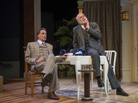 Jonathan Gillard Daly and James Pickering in Milwaukee Repertory Theater’s 2014/15 Quadracci Powerhouse production of Harvey.
