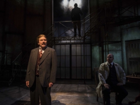 Milwaukee Repertory Theater presents Holmes and Watson in the Quadracci Powerhouse from November 14 to December 17, 2017. Left to Right:  Norman Moses and Mark Corkins.