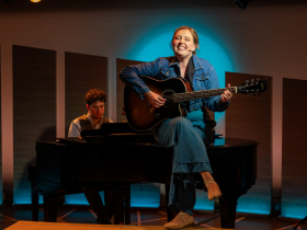 Milwaukee Repertory Theater presents The Last Five Years in the Stackner Cabaret, March 21 – May 18, 2025. Pictured Grace Bobber and Asher Muldoon
