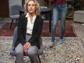 Milwaukee Repertory Theater presents The Niceties in the Stiemke Studio September 25 – November 3, 2019. Left to right: Kate Levy and Kimber Sprawl