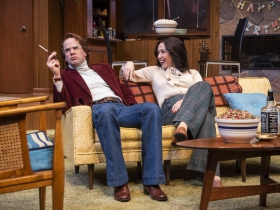 Milwaukee Repertory Theater presents The Nerd in the Quadracci Powerhouse November 12 – December 15, 2019. Left to right: Jeremy Peter Johnson and Alex Keiper.