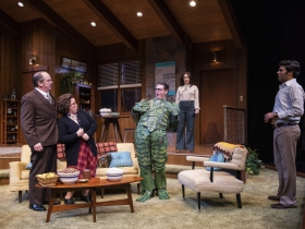 Milwaukee Repertory Theater presents The Nerd in the Quadracci Powerhouse November 12 – December 15, 2019. Left to right: Chris Mixon, Lillian Castillo, Michael Doherty, Alex Keiper and Andy Nagraj.