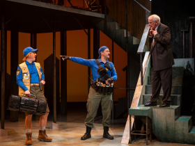 Milwaukee Repertory Theater presents Much Ado About Nothing in the Quadracci Powerhouse January 10 – February 12, 2023. Pictured: Will Mobley, Michael Doherty and Jonathan Gillard Daly