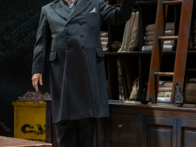 Milwaukee Repertory Theater presents The Lehman Trilogy in the Checota Powerhouse Theater January 13 – February 8, 2026. Pictured L to R: Edward Gero
