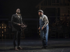 Milwaukee Repertory Theater presents Our Town in the Quadracci Powerhouse from April 10 – May 13, 2018. Left to Right: Chiké Johnson and James Craven