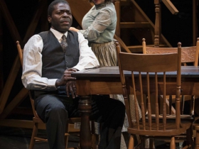 Milwaukee Repertory Theater presents Our Town in the Quadracci Powerhouse from April 10 – May 13, 2018. Left to Right: Chiké Johnson and Elizabeth Ledo