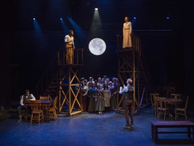 Milwaukee Repertory Theater presents Our Town in the Quadracci Powerhouse from April 10 – May 13, 2018 featuring Chiké Johnson, Di’Monte Henning, Cher Desiree Alvarez, James Ridge and company