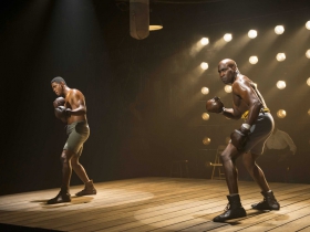 Milwaukee Repertory Theater presents The Royale in the Stiemke Studio from September 30 to November 6, 2016 featuring Left to right – Xavier Scott Evans and David St. Louis