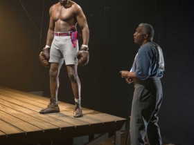 Milwaukee Repertory Theater presents The Royale in the Stiemke Studio from September 30 to November 6, 2016 featuring Left to right, Cedric Turner and David St. Louis
