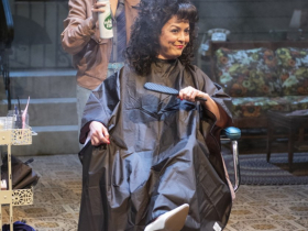 Milwaukee Repertory Theater presents Steel Magnolias in the Quadracci Powerhouse November 9 – December 5, 2021. Pictured L-R: Maeve Moynihan and Rebecca Hirota.