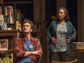 Mark Junek (Daniel) and Sophia Skiles (Linda) in Milwaukee Repertory Theater’s 2014/15 Stiemke Studio production of after all the terrible things I do. Photo by Michael Brosilow.