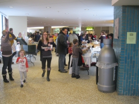 Families came out to shop the market.