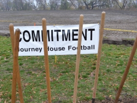 The site of what will soon be an NFL grade practice field