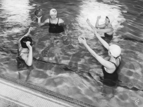 Students In Pool in 1935