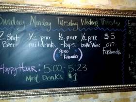 Specials at Hotel Foster.