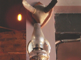 Antique lamp in Hotel Foster.