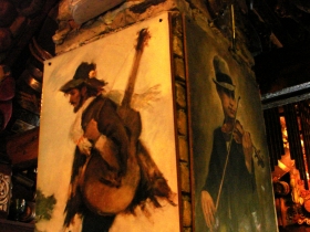Art on Columns in Egan room.
