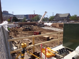 The Standard at East Library under construction.