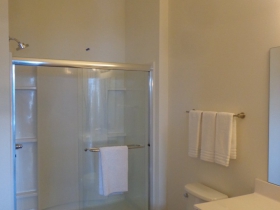 Bathroom in the Standard at East Library.