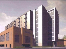 East side Rendering from Farwell - Original Design.