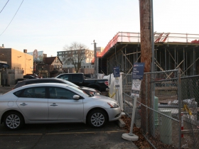 Parked right up to the construciton site.