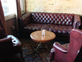 Front room seating in Hotel Foster.