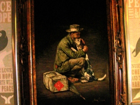 Hobo dog painting one of Woody's favorite.