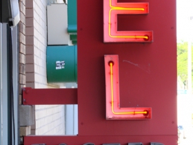 Hotel Foster sign.