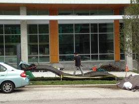 Ray Chi designed Serpent being installed.